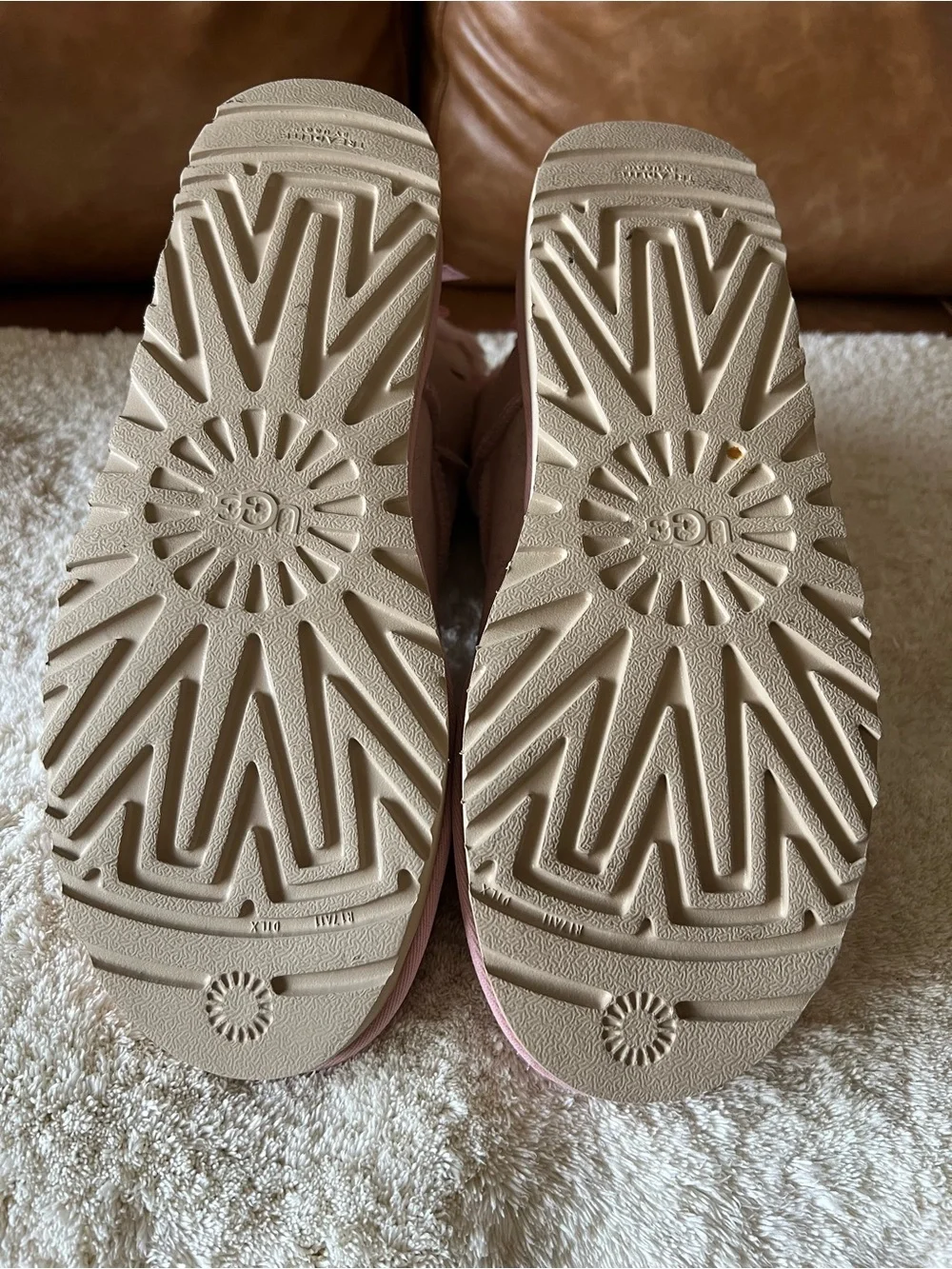 UGG Pink Glitter Classic Short Boots